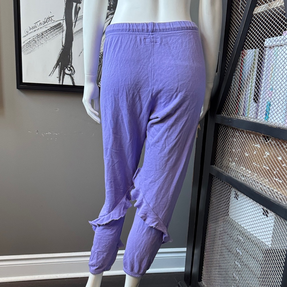 Michael Lauren Purple Ruffle Jogging Pants - Picture 6 of 8